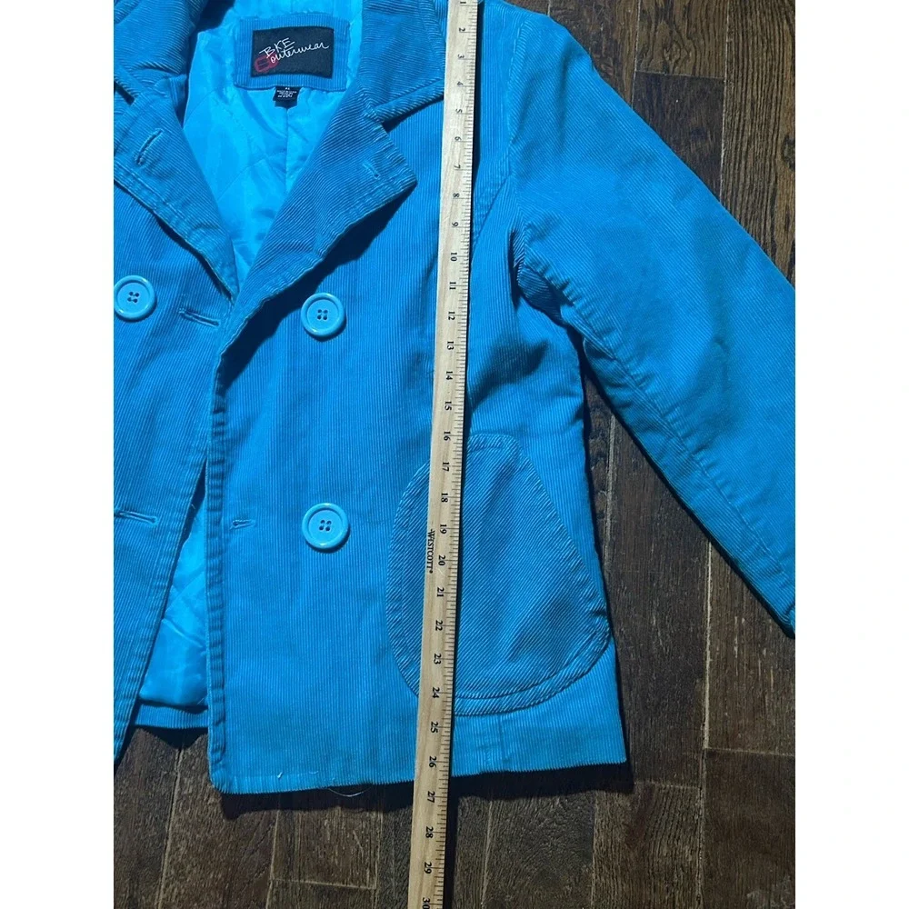 BKE Buckle Womens Xl Blue Corduroy Jacket 100% Cotton front Pockets Button Y2K